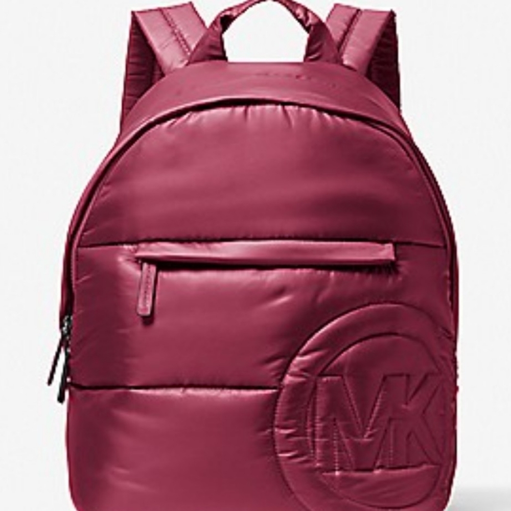 Authentic Michael Kors Rae Medium Quilted Metallic Backpack